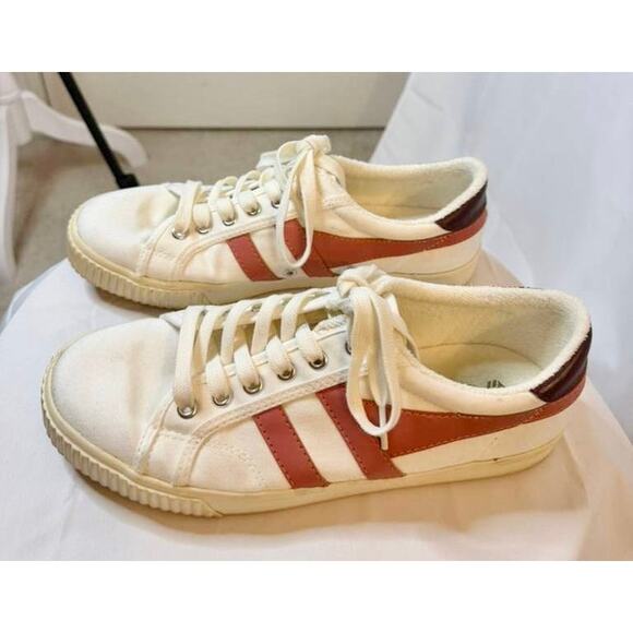 Gola Vegan Canvas Lace-Up Sneakers Tennis Mark Cox Chalk Pink Women's Size 9 - Picture 2 of 10